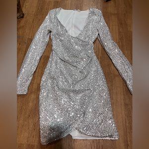 Silver Hey babe size small dress
